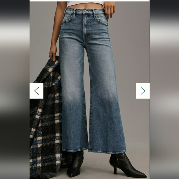 MOTHER The Hustler Roller Sneak High-Rise Wide-Leg Jeans in High on the Hog - Picture 5 of 11